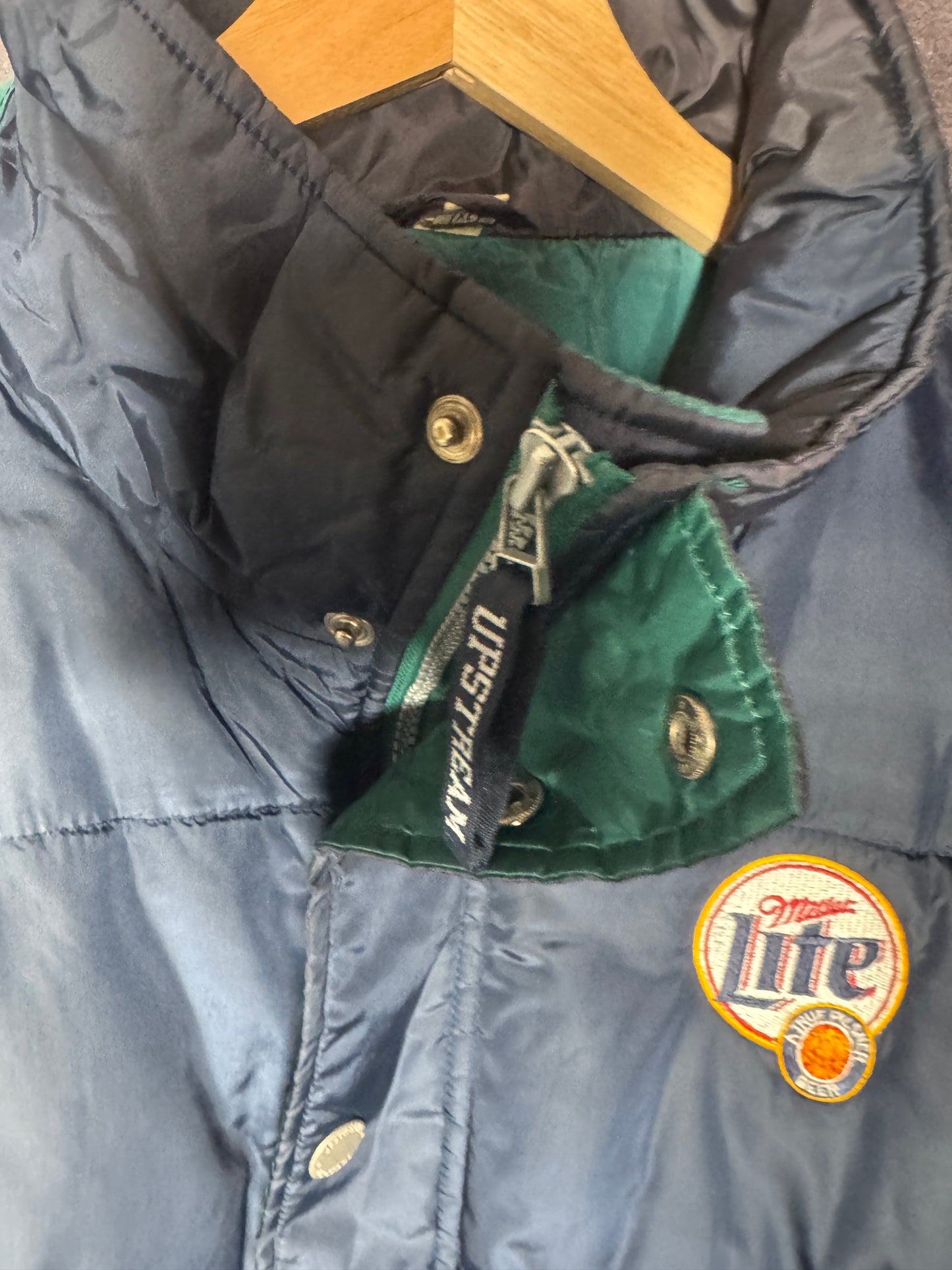 90s Miller Lite Beer Puffer Jacket XL