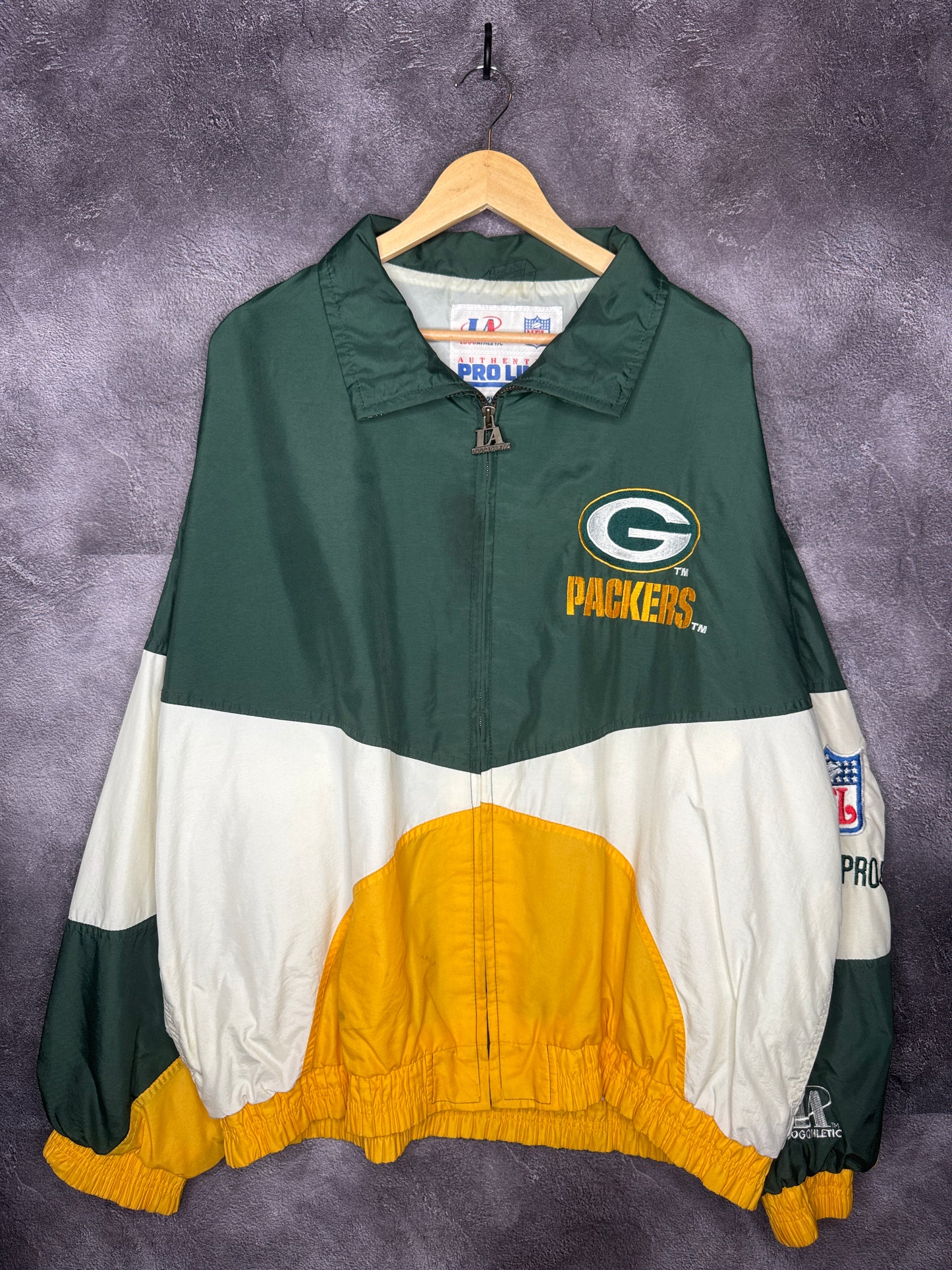 90s Green Bay Packers NFL Pro Line Zip Up Jacket 2XL