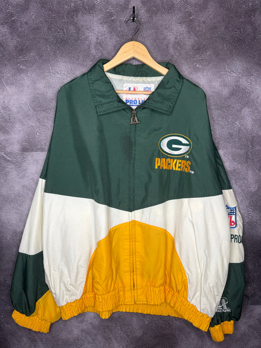 90s Green Bay Packers NFL Pro Line Zip Up Jacket 2XL