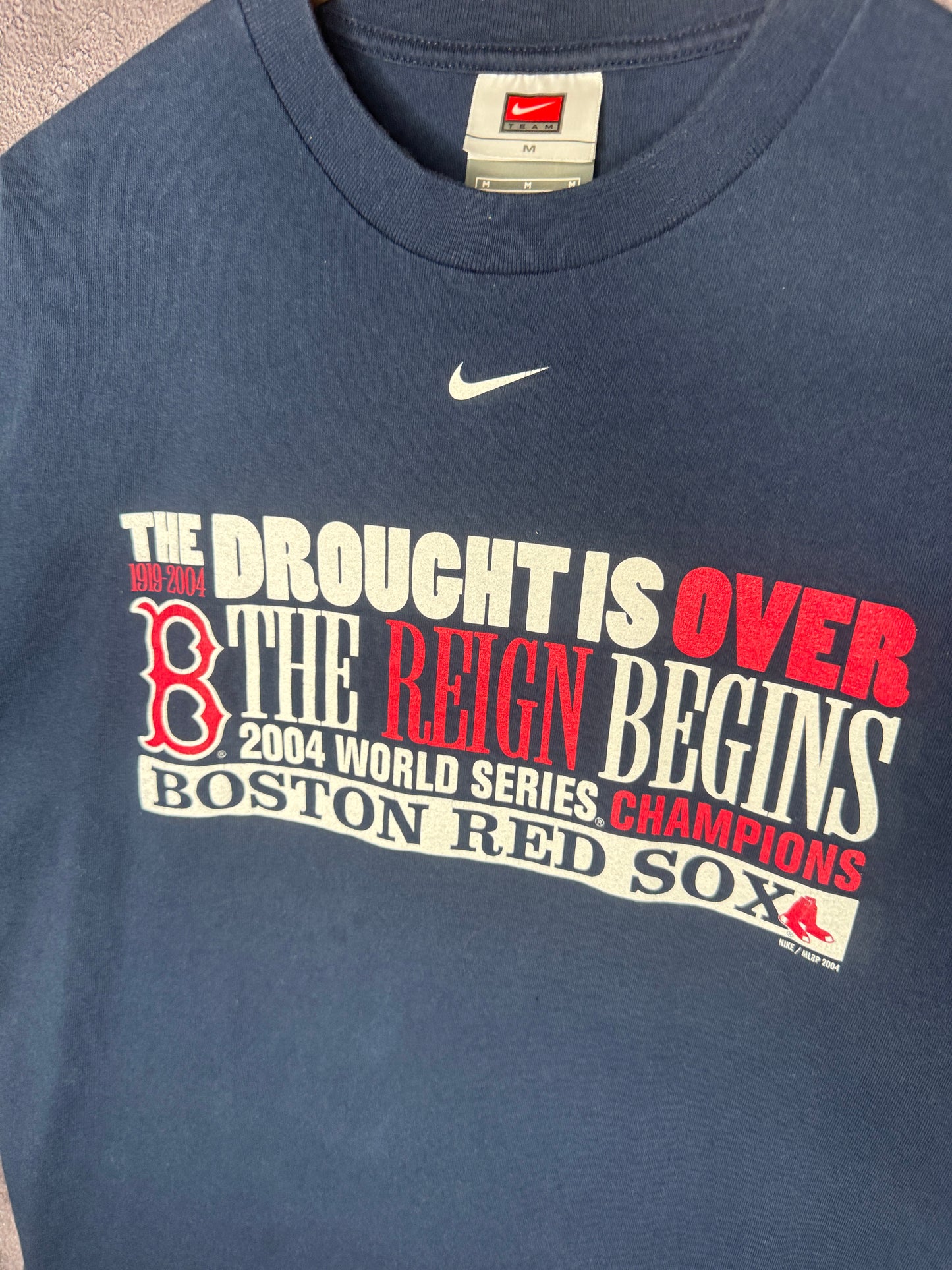 2004 Boston Red Sox Nike Swoosh World Series Champions Tee M