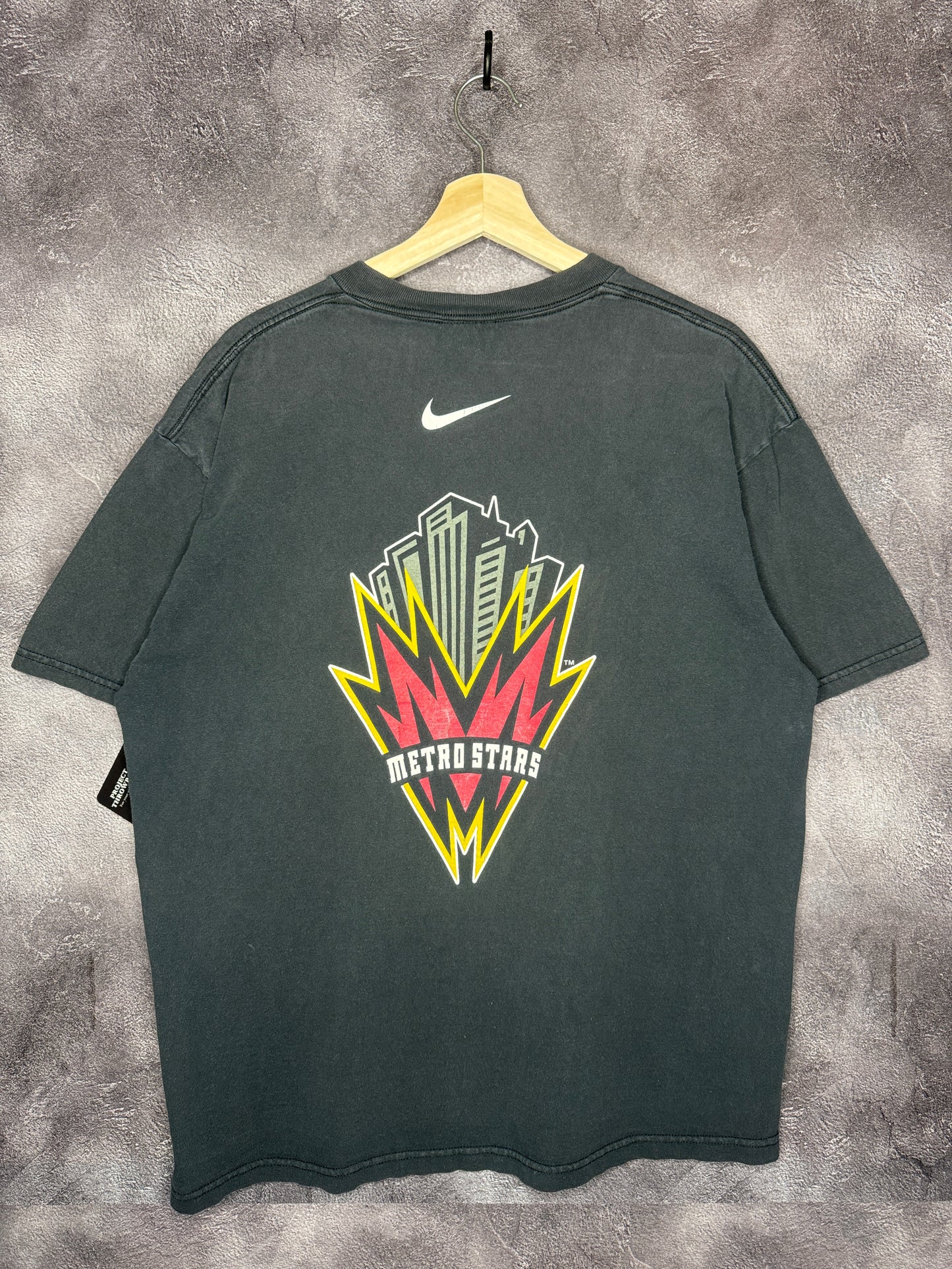 90s Nike Metro Stars MLS Soccer Tee L