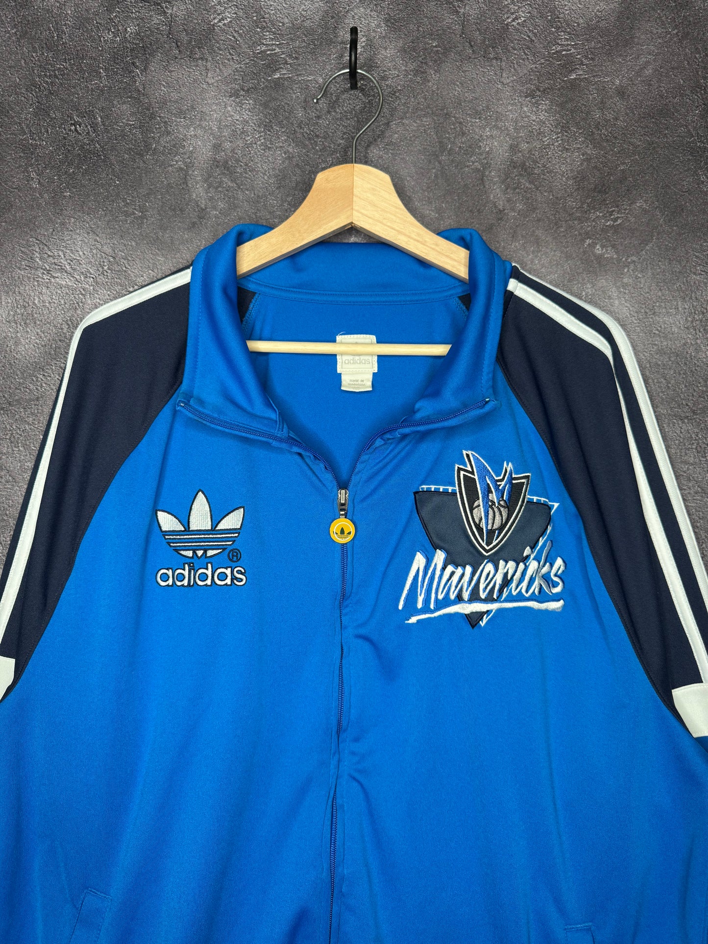 Y2K Dallas Mavericks Adidas Zip Up Jacket 2XL