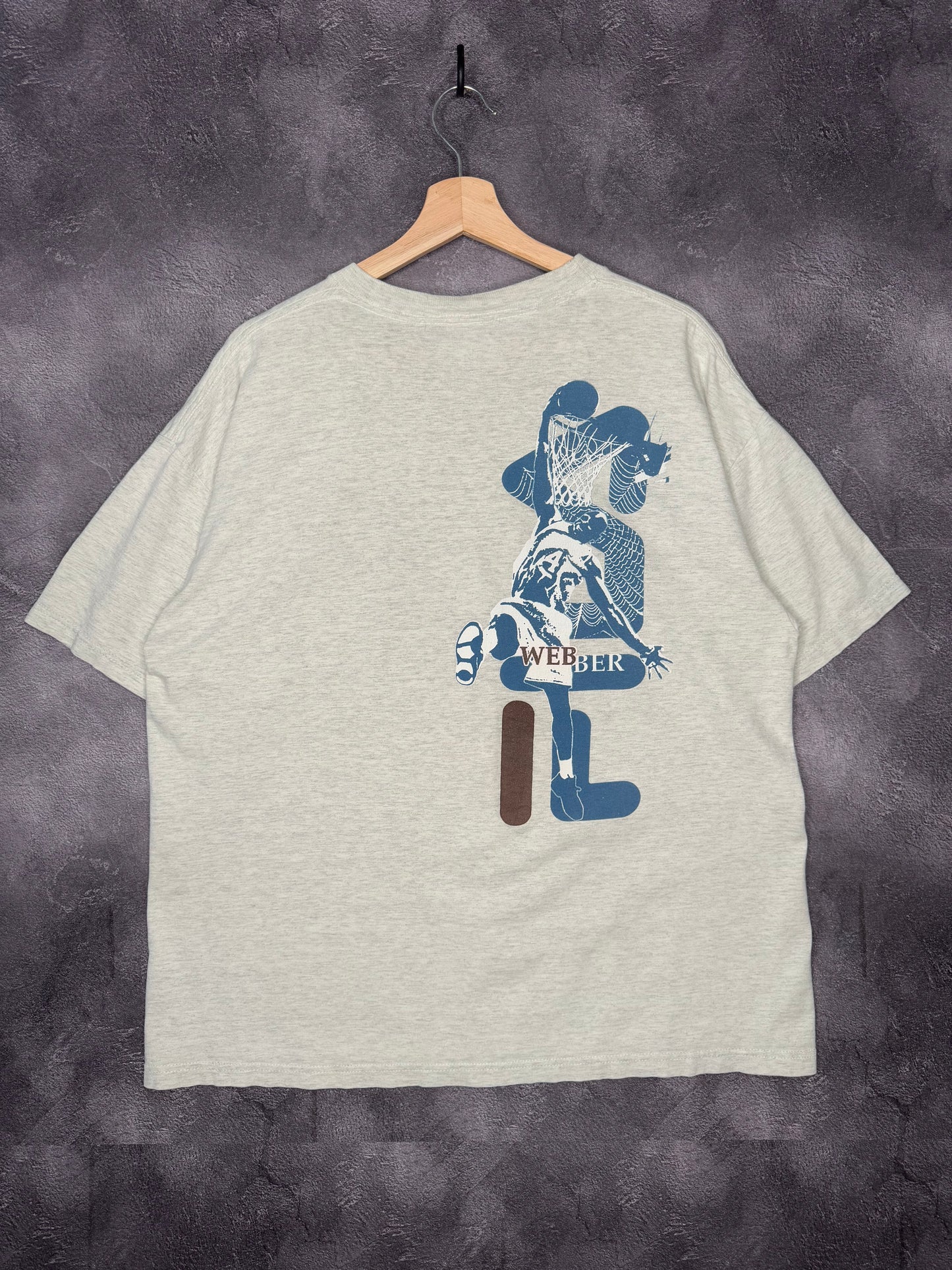 90s Fila Chris Webber Basketball Tee L