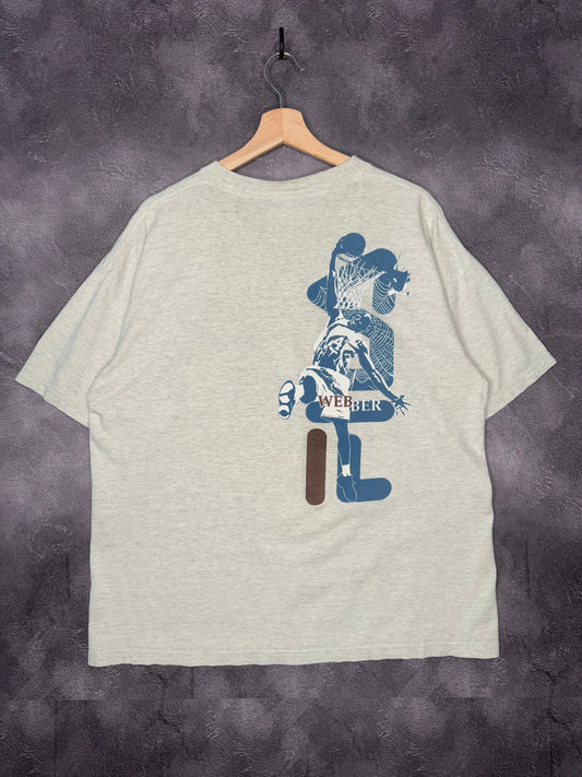 90s Fila Chris Webber Basketball Tee L