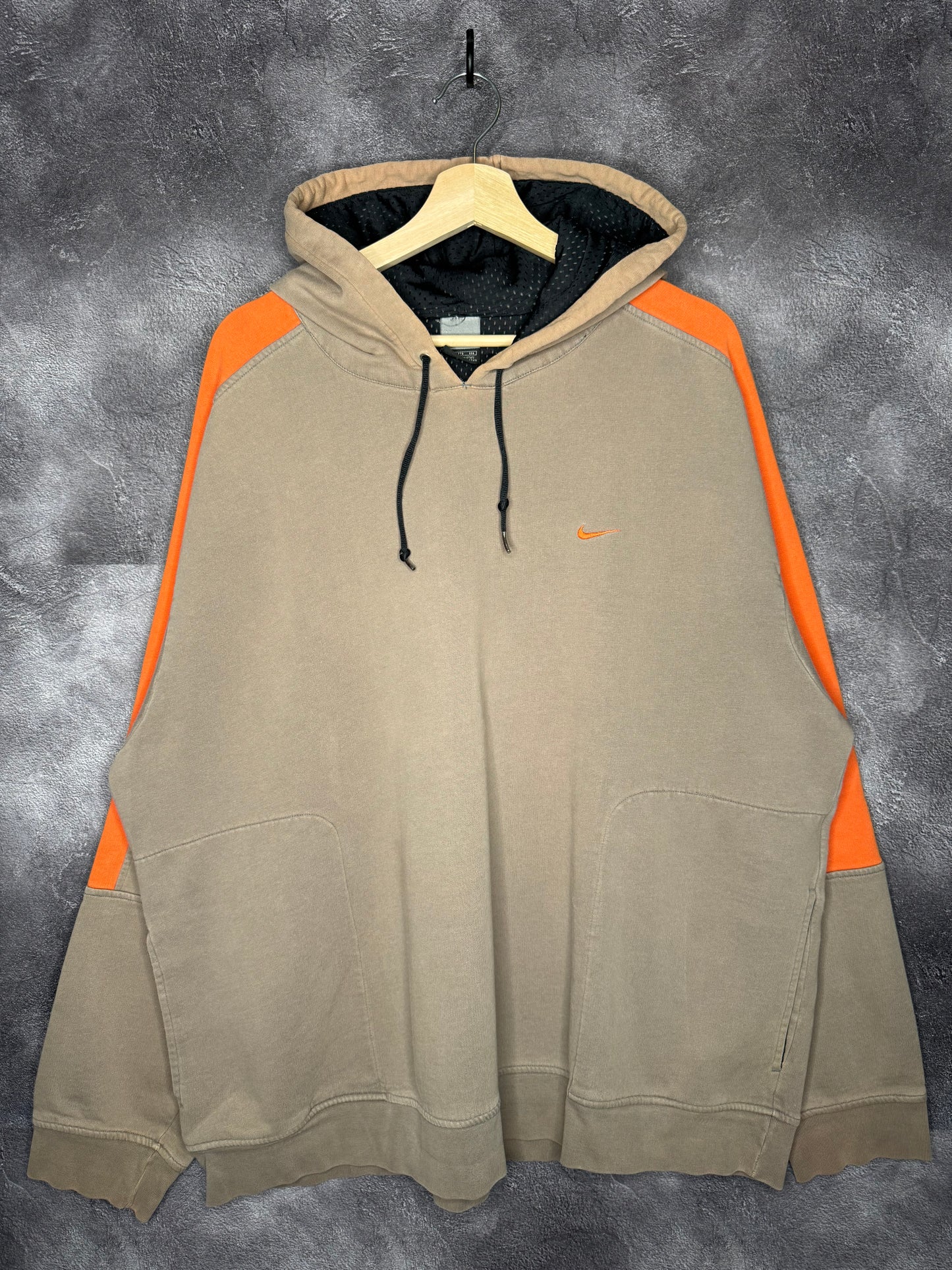 Y2K Nike Brown/Orange Hoodie 2XL