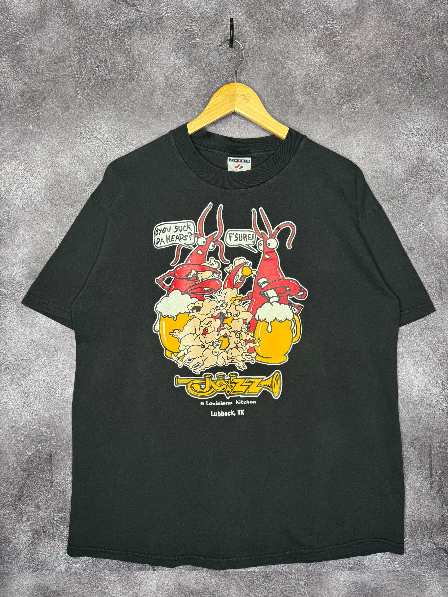 00's Jazz Louisiana Lubbock Kitchen Seafood Crawfish Comedy Tee XL