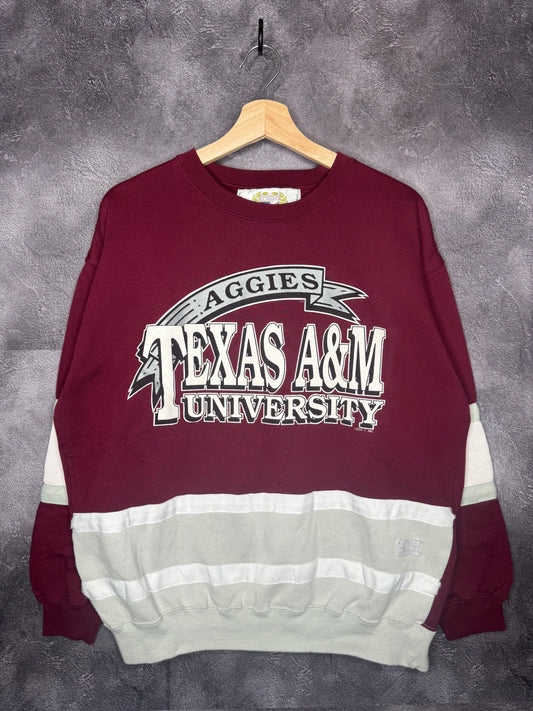 90s Texas A&M University Aggies Logo 7 Sweatshirt L