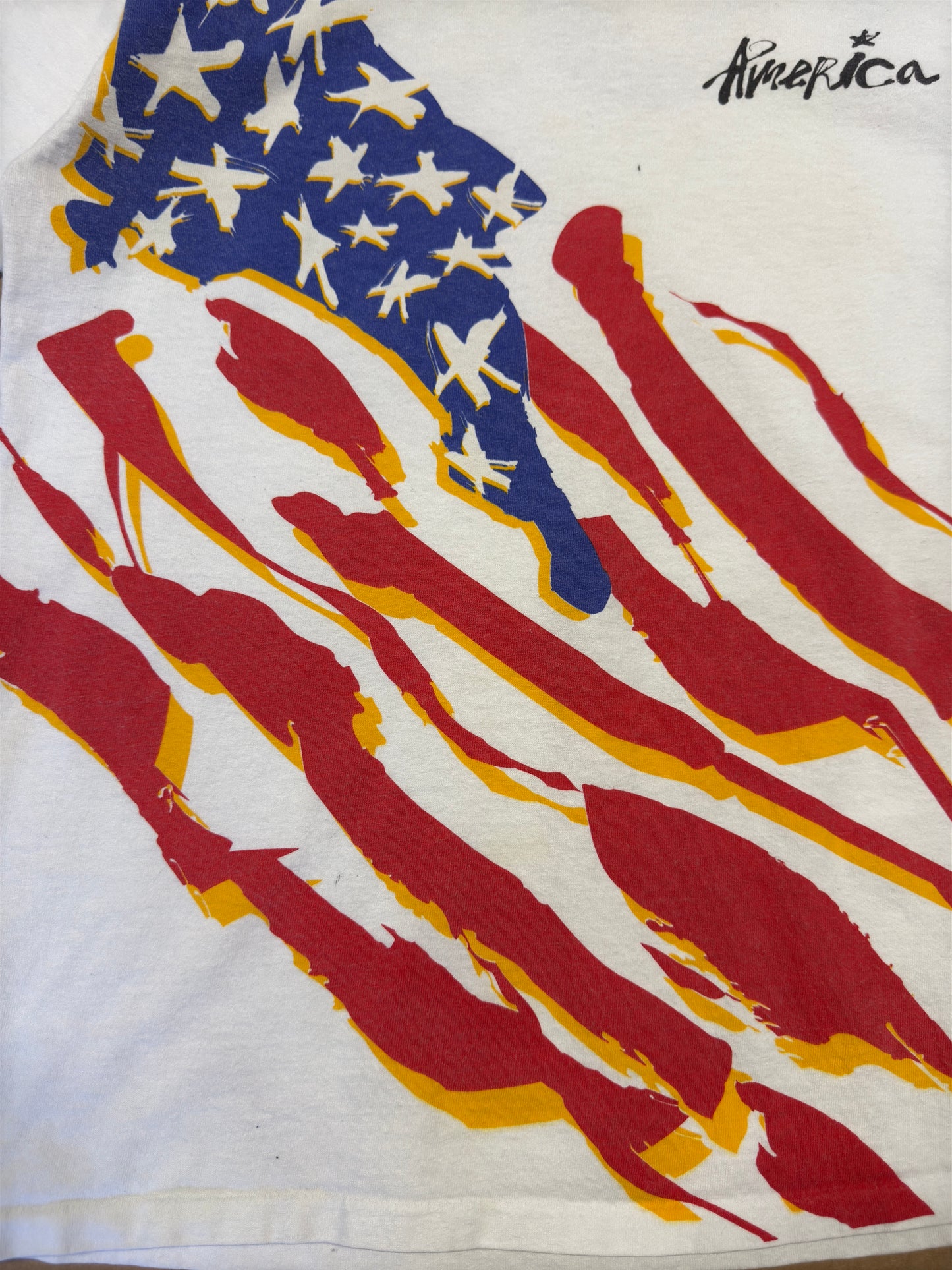 1994 World Cup USA Flag "America" Tee L