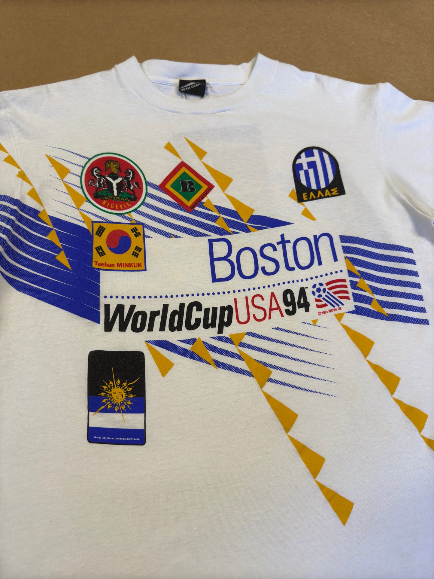 1994 USA World Cup Boston Host City AOP Tee L