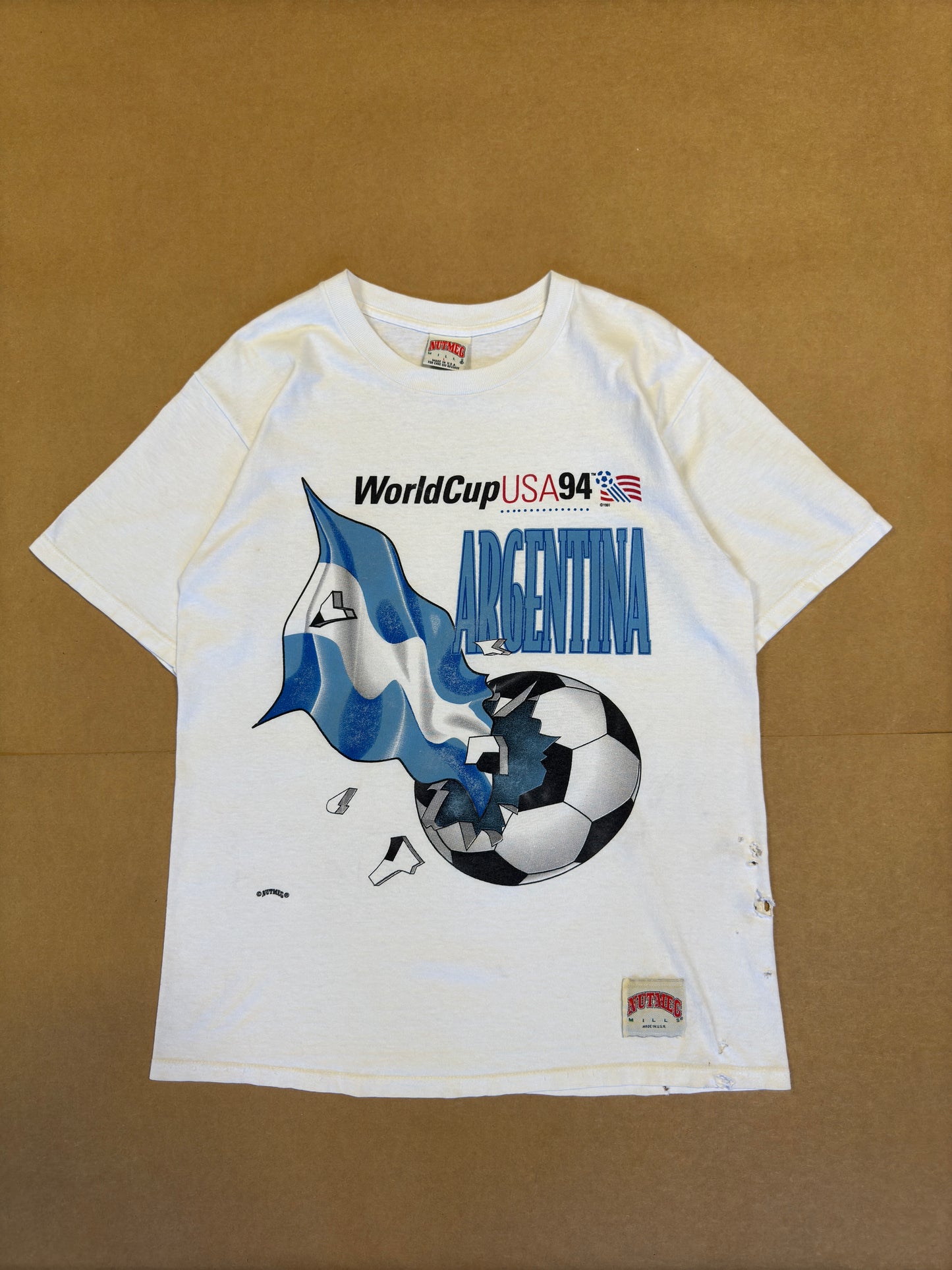 1994 USA World Cup Argentina Breakthrough Nutmeg Tee L