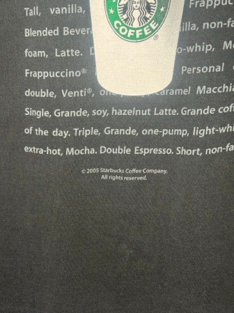 2005 Starbucks Promo You Call It We'll Make it Tee M