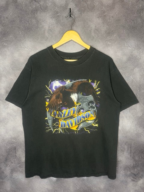 90s Harley Davidson Eagle Lightning Daytona Beach, FL Tee