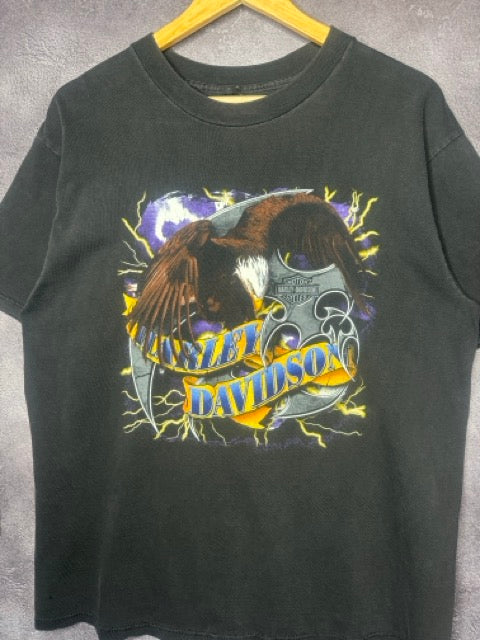 90s Harley Davidson Eagle Lightning Daytona Beach, FL Tee XL