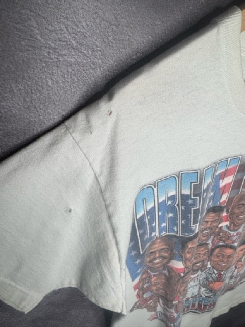 90s USA Mens Basketball Dream Team Americas Best Caricature Tee L