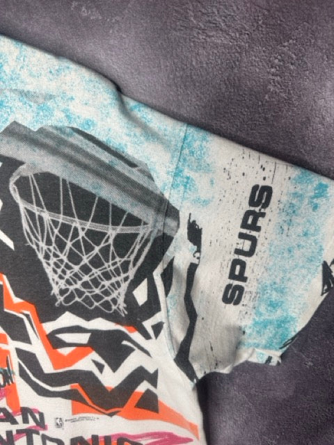 90s David Robinson San Antonio Spurs Colorful AOP Tee XL
