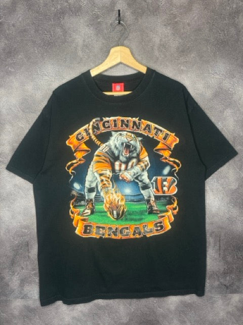 Y2K Cinncinati Bengals 3D Bengal Mascot NFL Tee