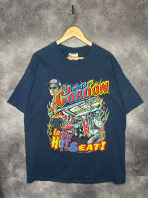 90s Jeff Gordan NASCAR In The Hot Seat Racing Tee XL