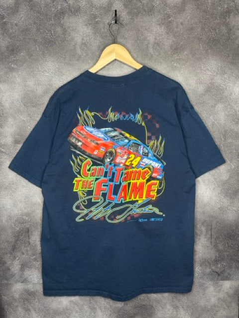 90s Jeff Gordan NASCAR In The Hot Seat Racing Tee XL