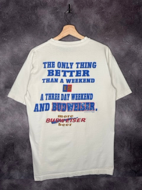 1996 Budweiser More Beer Promo Tee L