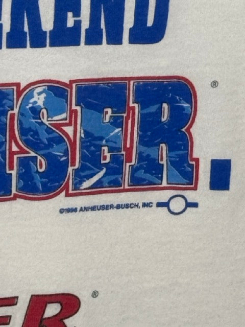 1996 Budweiser More Beer Promo Tee L