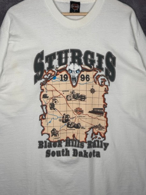 1996 Sturgis Harley Davidson South Dakota Black Hills Rally Tee XL