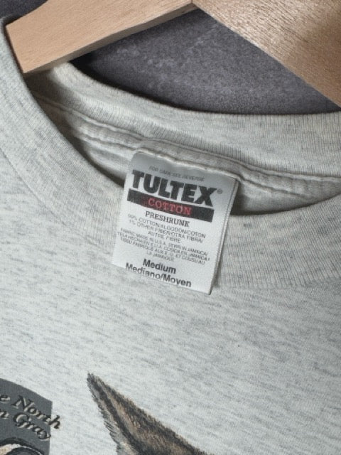 90s The North American Gray Wolf Nature Wildlife Wraparound Tee M