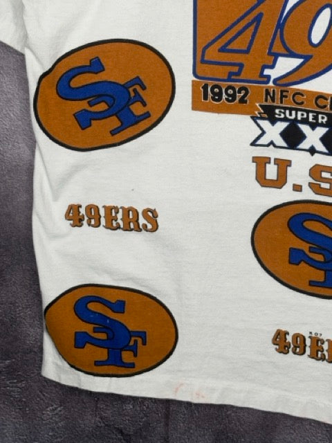 1992 San Fransisco 49ers NFC Champions Super Bowl Tee